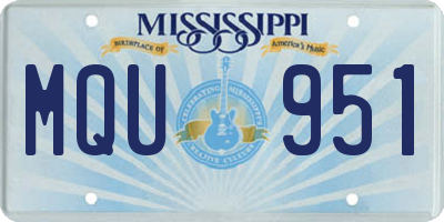 MS license plate MQU951