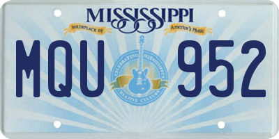 MS license plate MQU952