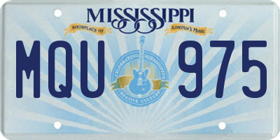 MS license plate MQU975