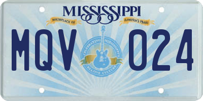 MS license plate MQV024