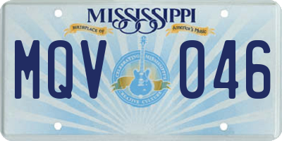 MS license plate MQV046
