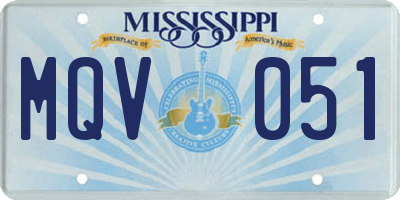 MS license plate MQV051