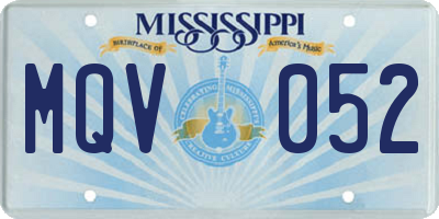MS license plate MQV052