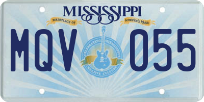 MS license plate MQV055