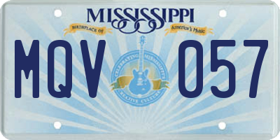 MS license plate MQV057