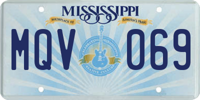 MS license plate MQV069