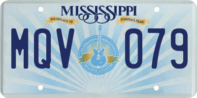 MS license plate MQV079