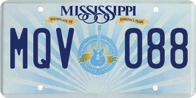 MS license plate MQV088