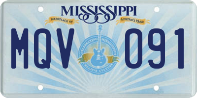 MS license plate MQV091