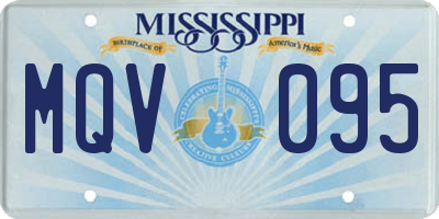MS license plate MQV095