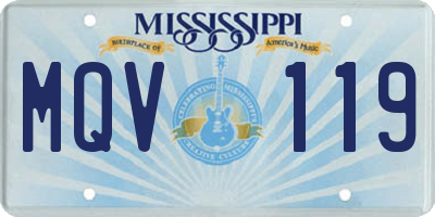 MS license plate MQV119