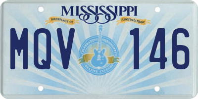 MS license plate MQV146