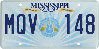 MS license plate MQV148