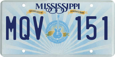 MS license plate MQV151