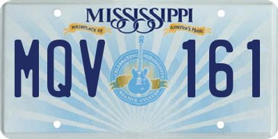 MS license plate MQV161