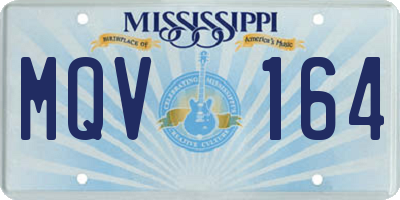 MS license plate MQV164
