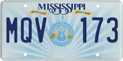 MS license plate MQV173