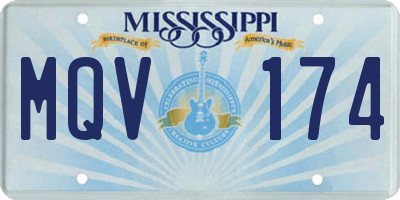 MS license plate MQV174