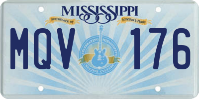 MS license plate MQV176