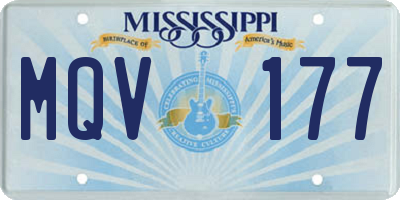 MS license plate MQV177