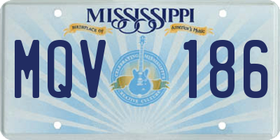 MS license plate MQV186