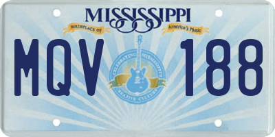 MS license plate MQV188