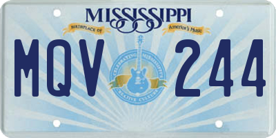 MS license plate MQV244