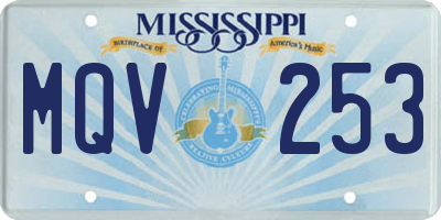 MS license plate MQV253