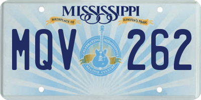 MS license plate MQV262
