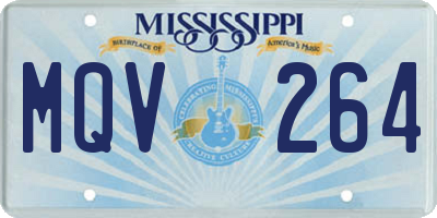 MS license plate MQV264
