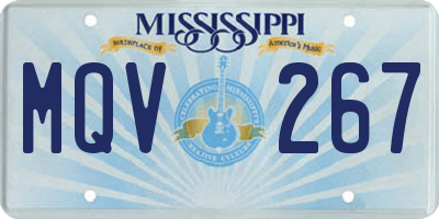 MS license plate MQV267