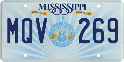 MS license plate MQV269