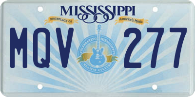 MS license plate MQV277