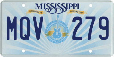 MS license plate MQV279