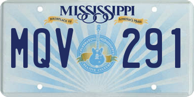 MS license plate MQV291