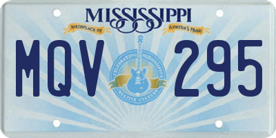 MS license plate MQV295