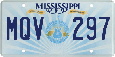 MS license plate MQV297