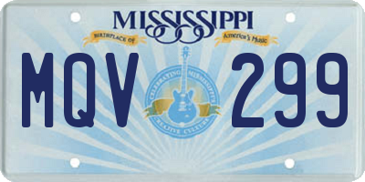 MS license plate MQV299