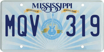 MS license plate MQV319