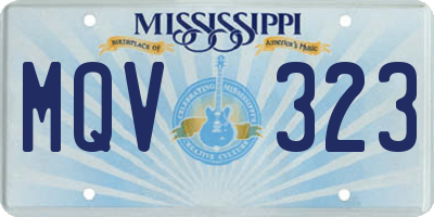 MS license plate MQV323