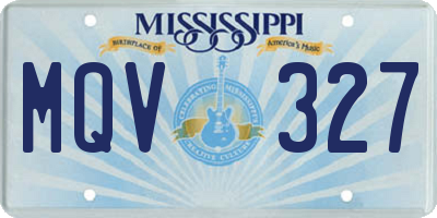 MS license plate MQV327