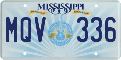 MS license plate MQV336