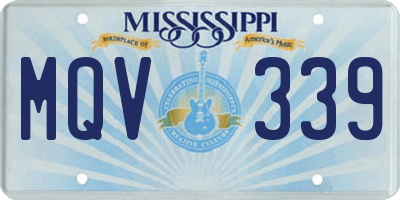 MS license plate MQV339