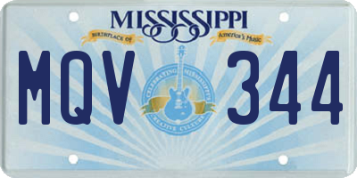 MS license plate MQV344