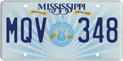 MS license plate MQV348
