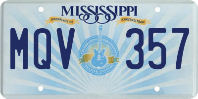 MS license plate MQV357