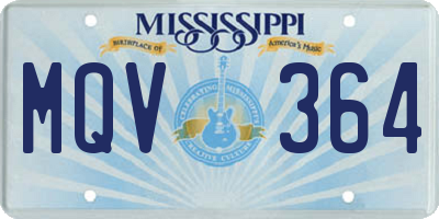 MS license plate MQV364
