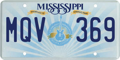 MS license plate MQV369