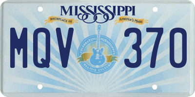 MS license plate MQV370