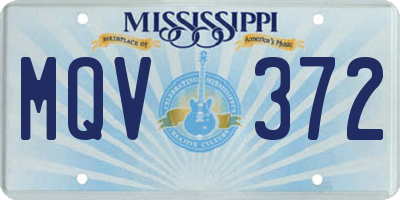 MS license plate MQV372